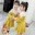 yellow plus velvet Осенне-зимнее платье с кисточками для девочек, красивые платья принцессы с цветочными лепестками, детские платья принцессы для девочек, детская одежда - Цвет: yellow plus velvet