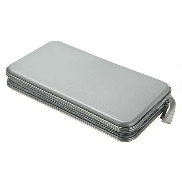 Серебристый KINCO 80 диск Carry Box держатель посылка сумка для хранения автомобиля чехол альбом DVD Органайзер компакт-дисков защитный чехол домашняя карта полоса - Цвет: Серебристый