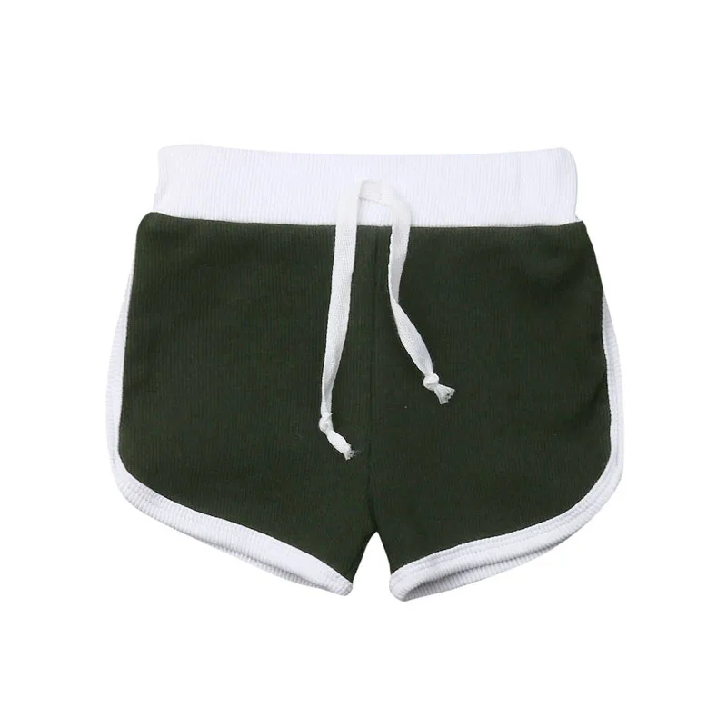 Green Pants Новая одежда для новорожденных девочек трикотажный комбинезон без рукавов, простой комбинезон, Короткие штаны пляжная одежда для мальчиков и девочек летняя одежда - Цвет: Green Pants