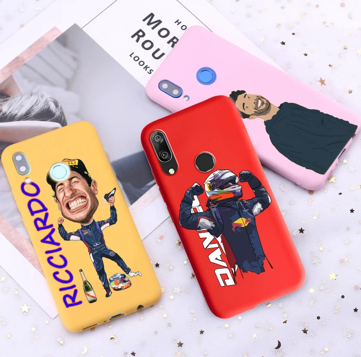 

Australian Formula Rider Daniel Ricciardo Candy Color Case for Huawei P10 P20 P30 MATE 10 20 honor9 10 Smart Soft Silicone Case
