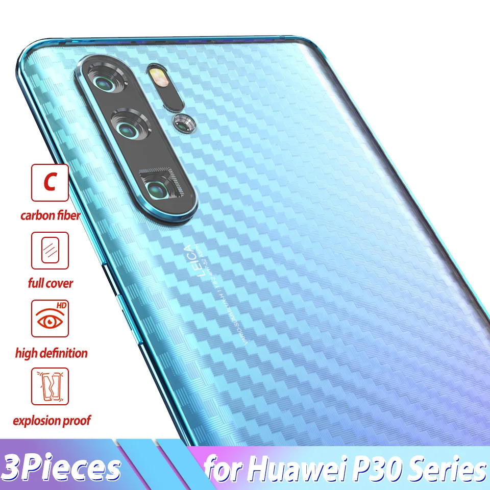 Защитная пленка из углеродного волокна для задней панели Huawei P30 Pro P30Pro матовая