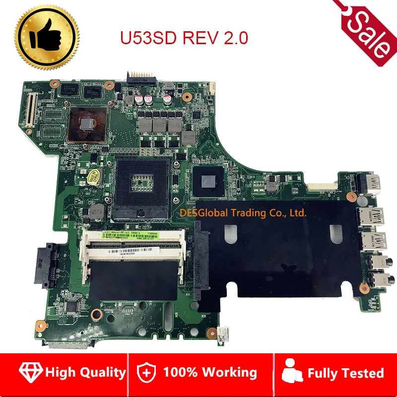 

For ASUS U53S U53SD Laptop Motherboard REV 2.0 Mainboard Fully Tested Fast Shipping