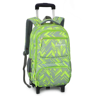 Дорожный Багаж многофункциональные школьные сумки, студенческие сумки на колесиках, детский рюкзак с колесиками, поднимаются по ступенькам на рюкзак на колесиках - Цвет: 2 wheels