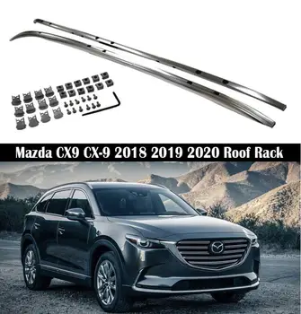 

For Mazda CX9 CX-9 2018 2019 2020 Roof Rack Rails Bar Luggage Carrier Bars top Racks Rail Boxes Aluminum alloy