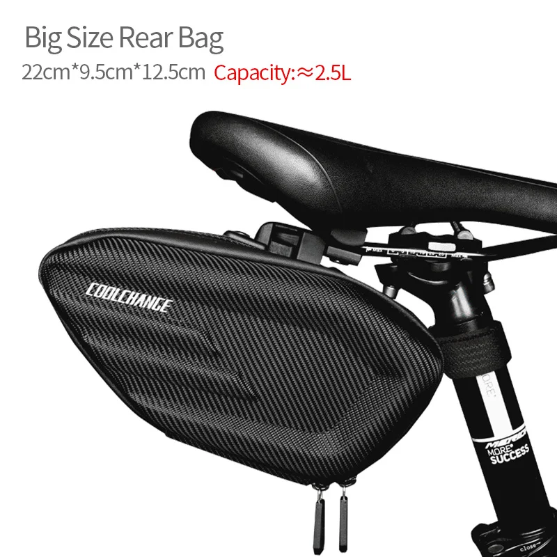 Big Black Bag Coolизменить Водонепроницаемый MTB велосипед Задняя сумка велосипедное седло сумка Светоотражающая Велосипедное Заднее Сиденье Хвост большая сумка Аксессуары для велосипеда - Цвет: Big Black Bag