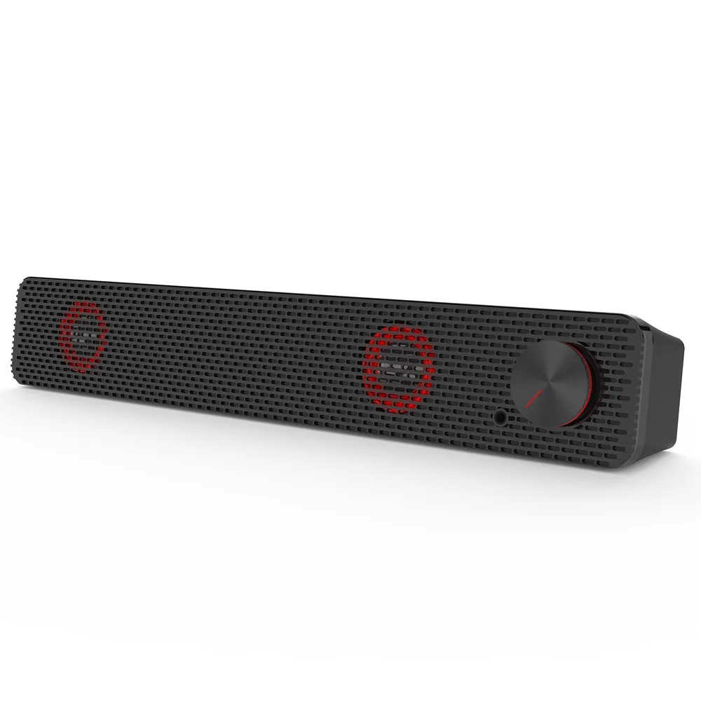 

Smalody Soundbar 10W Computer Speaker 3.5mm Wired Speaker HiFi Stereo Sound Bar USB Powered Speakers for Laptop Computer Phones