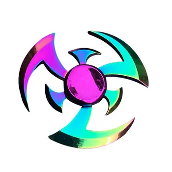 

1pc Hand Spinner Stress Relief Zinc Alloy Colorful Spin For Adult Kid Office People Anxiety Removal Toy