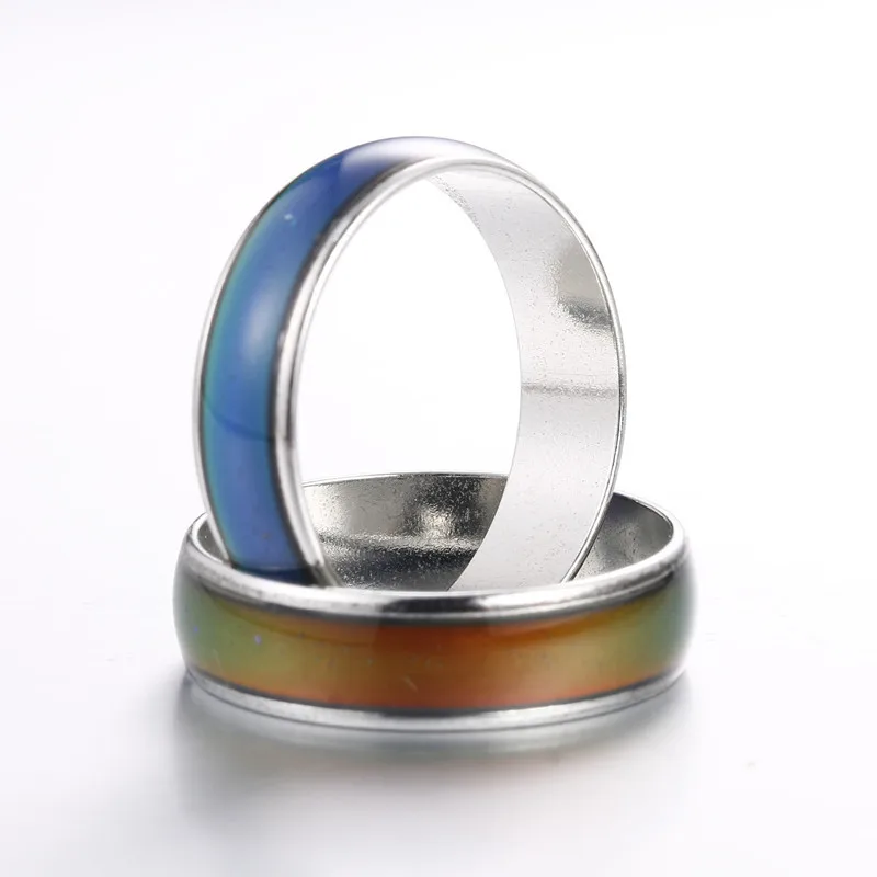 

Thin Section 0.2g Ring 6mm Temperature Changed Color According Mood Emotion for Women Simple and Generous Personality Creative