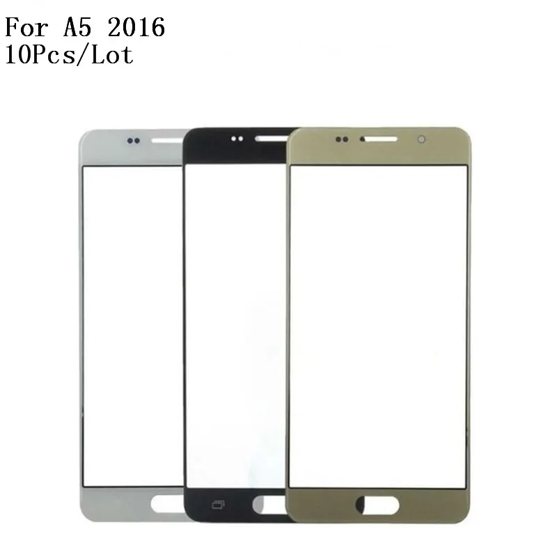 10 шт./лот 5," сенсорный экран панель Замена для Samsung Galaxy A5 A510 A510F ЖК передняя внешняя стеклянная крышка объектива с логотипом