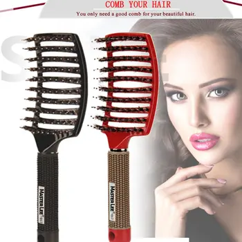 

Professional Bristle Hair Plastic Cutting Comb Heat Resistant Salon Barber Hair Trimmer Brushes Tail Anti-Static Comb