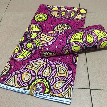

New African Hot Sale Golden Wax Fabric 100% Cotton High Quality Print Ankara Wax For Sewing 6yards Women Dress