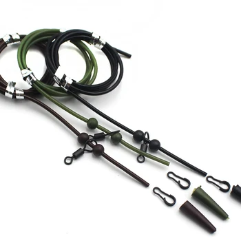 

2Set Pre Rigged Rig Tube for Helicopter Chod Rig Set Up Chod Hair Rigs Big Eye Swivel Carp Fishing Tackle links Accessory