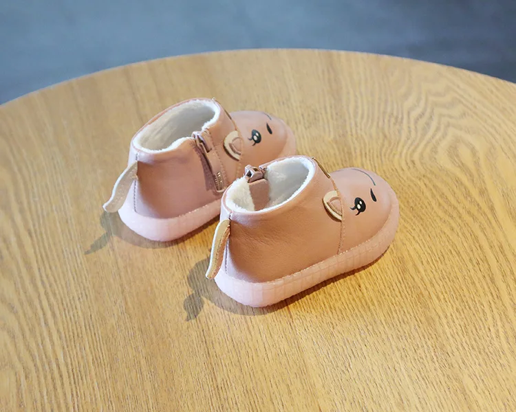 Детские зимние сапоги для детей 1-4 лет, обувь для девочек, обувь для первых шагов, г. Зимняя теплая детская обувь с милым рисунком для девочек, сапоги для маленьких девочек