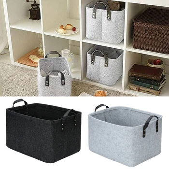 

Multifunction Perfect Felt Storage Basket Closet Toy Hamper Laundry Bag Shelf Box Container Desktop Organizer