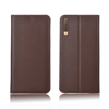 

Genuine Leather magnetic flip case card slot holder for Samsung Galaxy A7 2018 case for Samsung Galaxy A7 2017 phone case funda