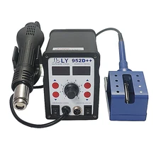 Auto sleep function big power smart LY 952D+ dual led 2 in 1 solder station free tax to RU