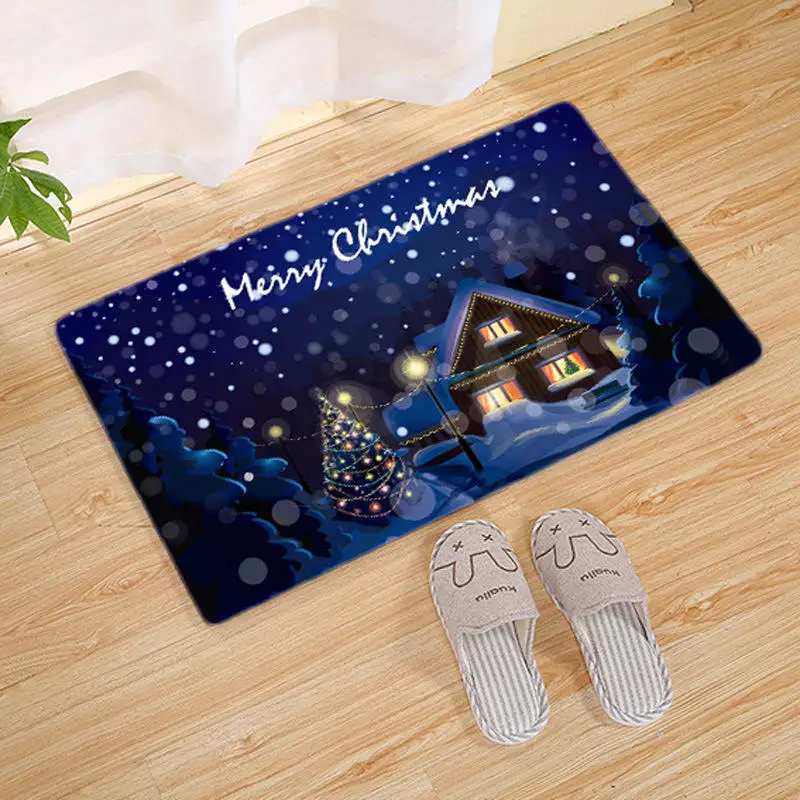 Home Textile 3D Carpet Indoor Door Mat Kitchen Bathroom Bedside Mats Rug Soft Flannel Christmas Dining Living Room Carpets