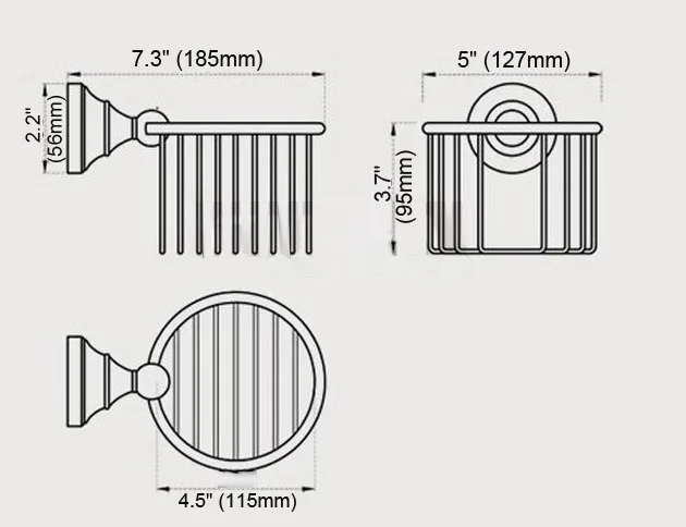 Black Oil Rubbed Bronze Bathroom Accessories Set | Bath Hardware Towel Bar, Soap Dish, Toilet Paper Holder, Robe Hook - mm003