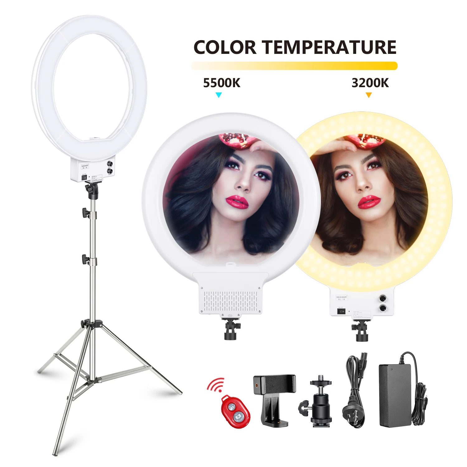 NEEWER RL-18 18 Inch LED Ring Light Kit