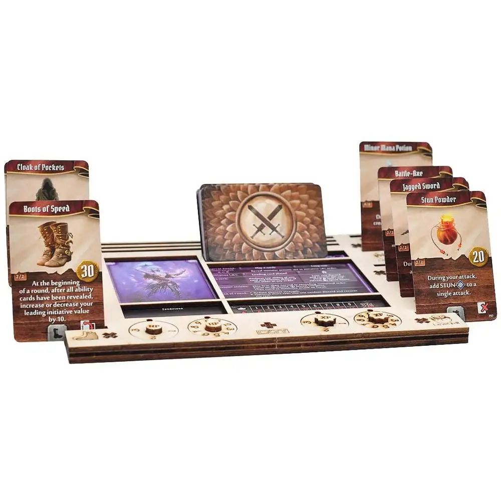 Gloomhaven/frosthaven Player Character Dashboard With Hp & Xp Dial Trackers  Set Of 2 Birch For Saving Your Table Space - Card Games - AliExpress