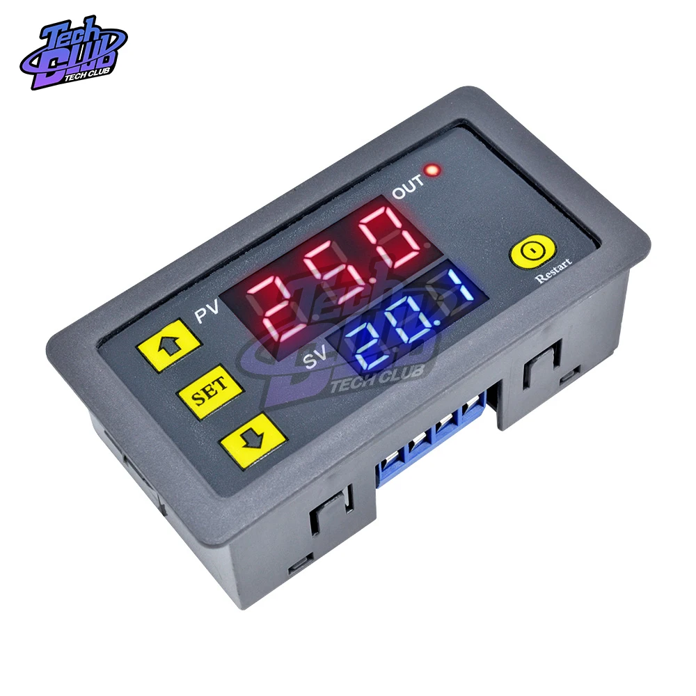 AC110V 220 DC 12V 24V Digital Time Delay Relay Adjustable LED Display Cycle Timer Control Switch Timing Relay Time Delay Switch