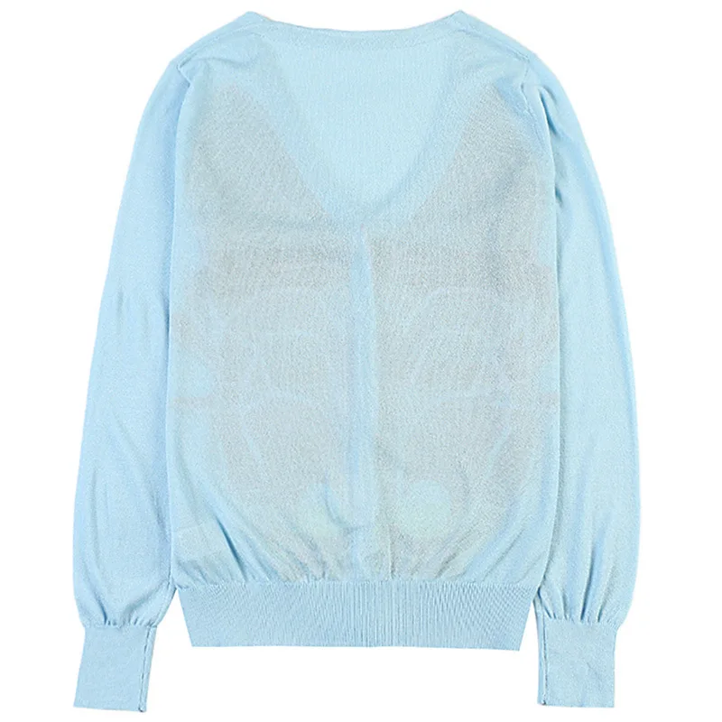 Women's Knit Sweater Cardigan Autumn New Women's Cartoon Print Long Sleeve Loose Thin Knit Cardigan