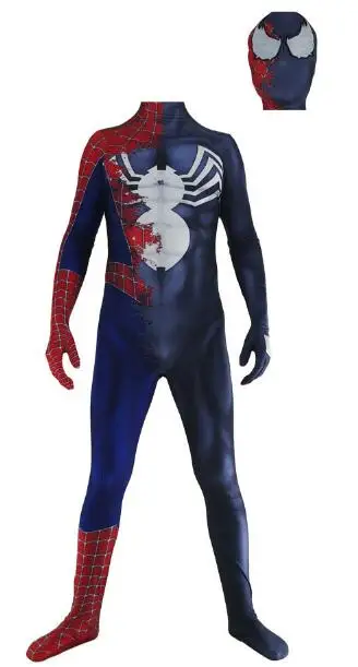Raimi косплей костюм супергероя из спандекса 3D принт костюм лайкра Zentai боди костюм для Хэллоуина вечеринки - Цвет: detachbal maks