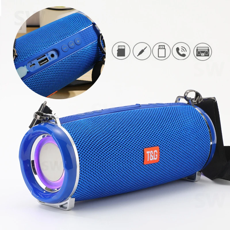 Portátil Bluetooth Alto-falante ao ar Livre Rádio Amplificador de Áudio à Prova Impermeável Água Soundbar Coluna u Disco Subwoofer sem Fio Led Luz Soundbox - Image 2