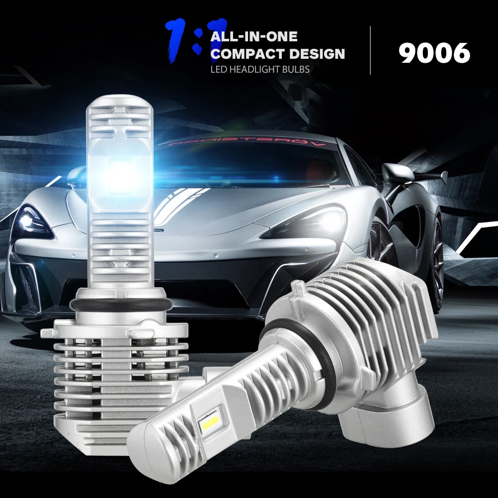 NOVSIGHT светодиодный H4 H11 H8 Автомобильные фары лампы 1:1 дизайн Turbo H7 Luces Para 9005 9006 HB3 HB4