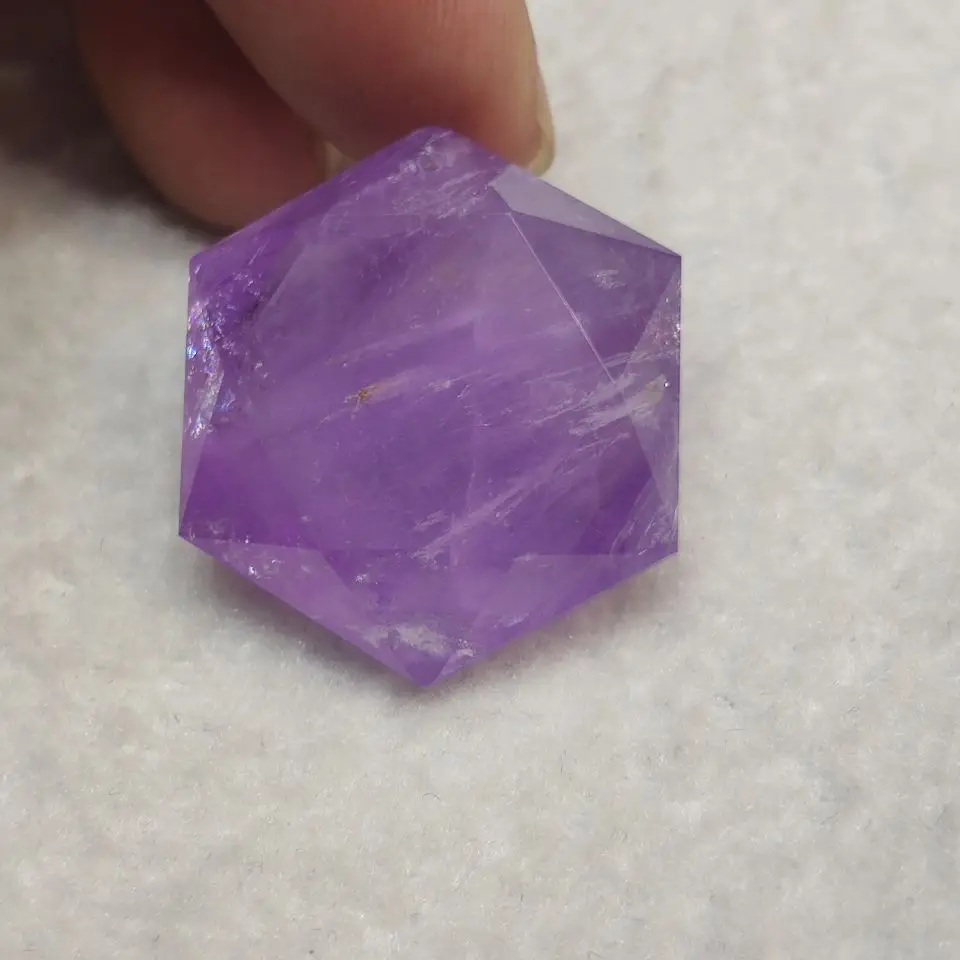 1pcs Amethyst Star of David Metaphysical Healing Tool- Hexagon Design