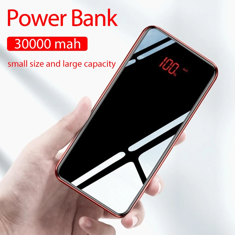 30000 мАч Внешний аккумулятор для Xiaomi Iphone внешний PoverBank двойной USB портативный