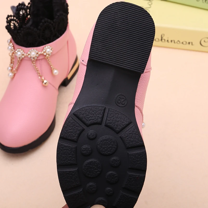 Girls Snow Boots Fashion Winter Autumn Children's Shoes For girls Toddler Kids Warm Princess Mar Boot Baby Girl Shoes