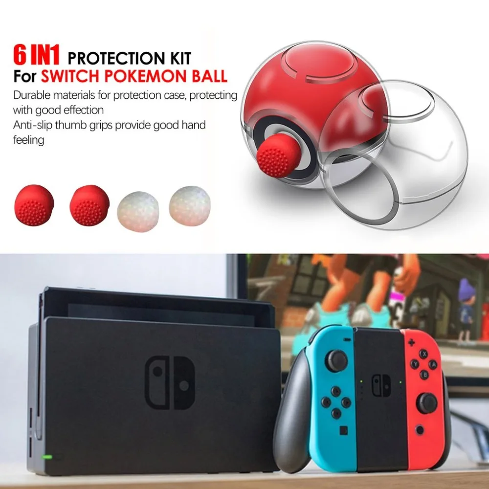 KJH 6 в 1 пластиковый чехол для nyd Switch Poke Ball Plus NS Poke Bao Dream Handle защитный чехол Аксессуары