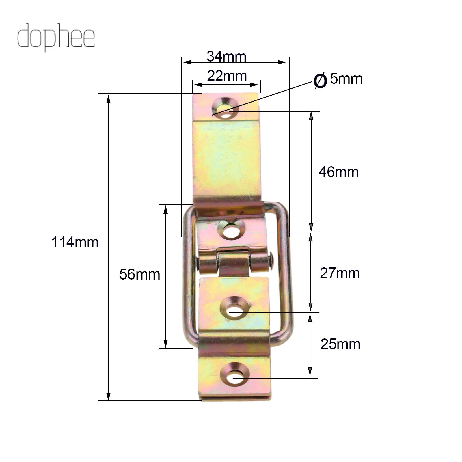 Dophee 2/4/20 шт, античная бронза, 4 размера, шарнир для ящика шкафа, ювелирная коробка, шарнир с винтами для мебельной фурнитуры