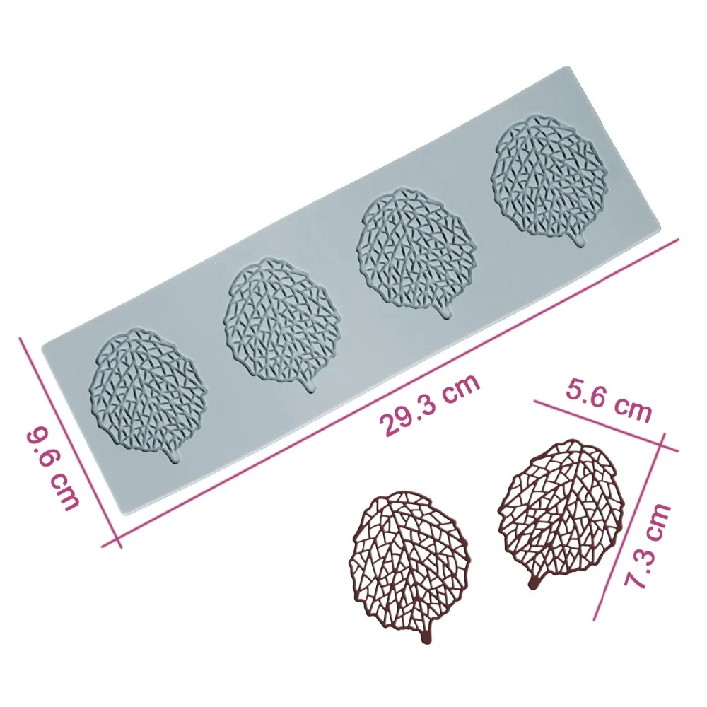 Coral Shape Chocolate Stencil Mold Cake Decorating Sea Grass Leaf Silicone Mould For DIY Fondant Decoration Sugar Lace Veil Mat