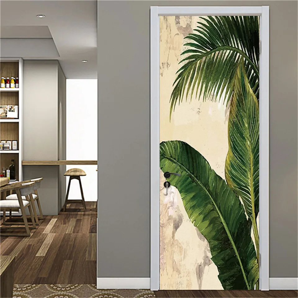 2 шт./компл. двери обои фрески Съемный ПВХ самоклеящаяся Водонепроницаемый обоев домашний декор DIY плакат deursticker наклейки порте - Color: DZMT075