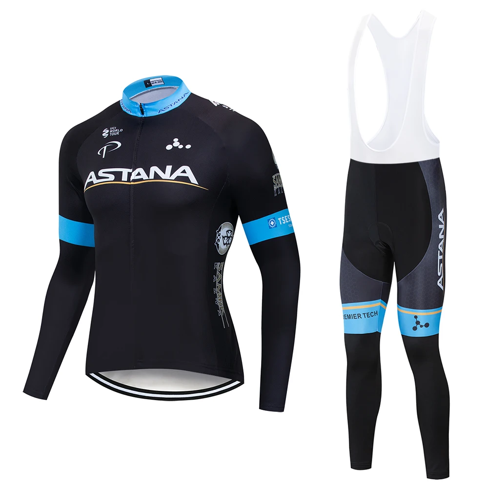 Астана, новинка, рубашка для велоспорта с длинным рукавом, куртка для велоспорта, одежда для велоспорта, Мужская одежда для велоспорта, комплект со штанами