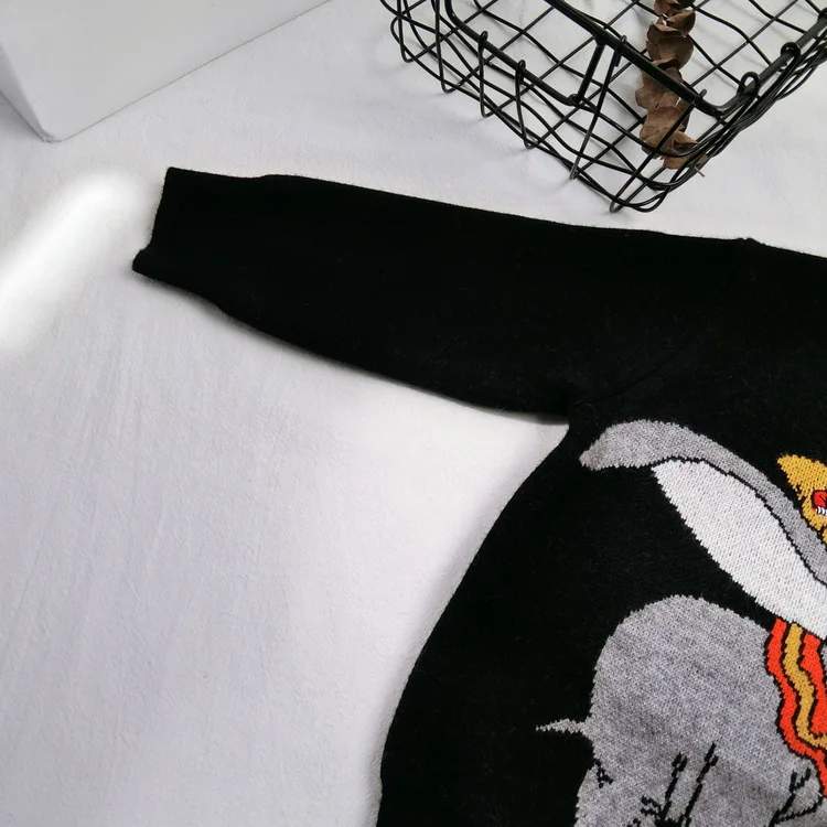 Autumn And Winter New Style CHILDREN'S Jacket Dumbo Dehaired Angora Men And Women Children Long-sleeved Pullover Thick Knit