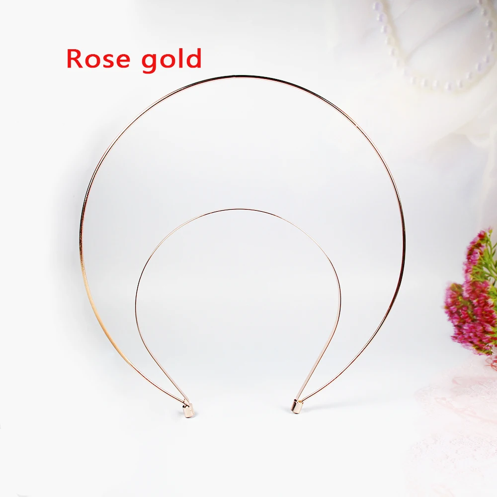 AINAMEISI Women Big Double Layers Metal Hairbands Bridal Hair Jewelry Headband Wedding Accessories Gold Silver Tiaras and Crowns