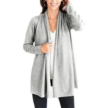 

Elegant Solid Color Autumn Cardigans Women Casual Long Sleeve Knitted Cardigans Elegant Loose Fashion Female Tops High Quality