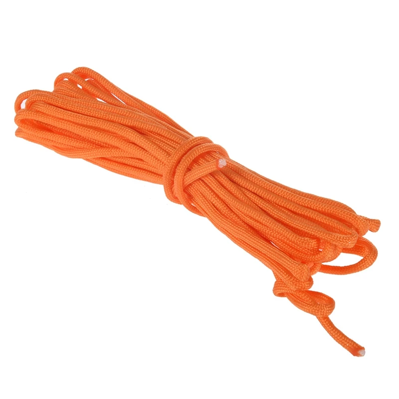 2 Pcs 25FT Paracord 550 Parachute Rope 7 Core Strand for Climbing Camping Buckle Rope, Orange& Red
