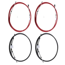 4 шт. лодка дроссельной заслонки кабель, универсальный 16 футов морской рычаг управления кабель переключения отлично подходит для Yamaha подвесной красный/черный