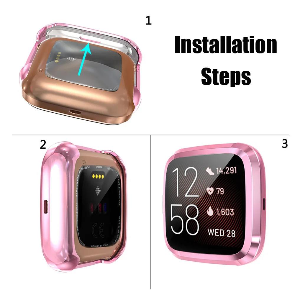 Цветной чехол для часов из ТПУ с покрытием 1 шт. защита экрана полным