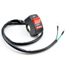 Universal Motorcycle Handlebar Flashing Switch Moto Light Switch ON OFF Button ATV Bike DC12V/10A Black Two Core Wire