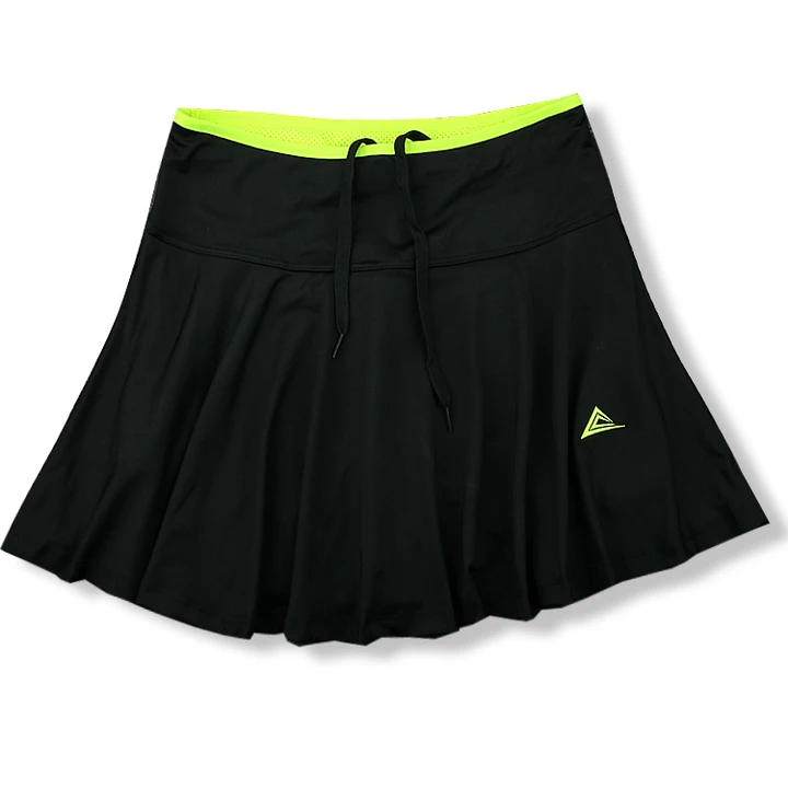 Теннисные Шорты для девочек с защитными шортами+ карман для тенниса, быстросохнущая Женская юбка для бадминтона, женские спортивные юбки для йоги и бега - Цвет: Black