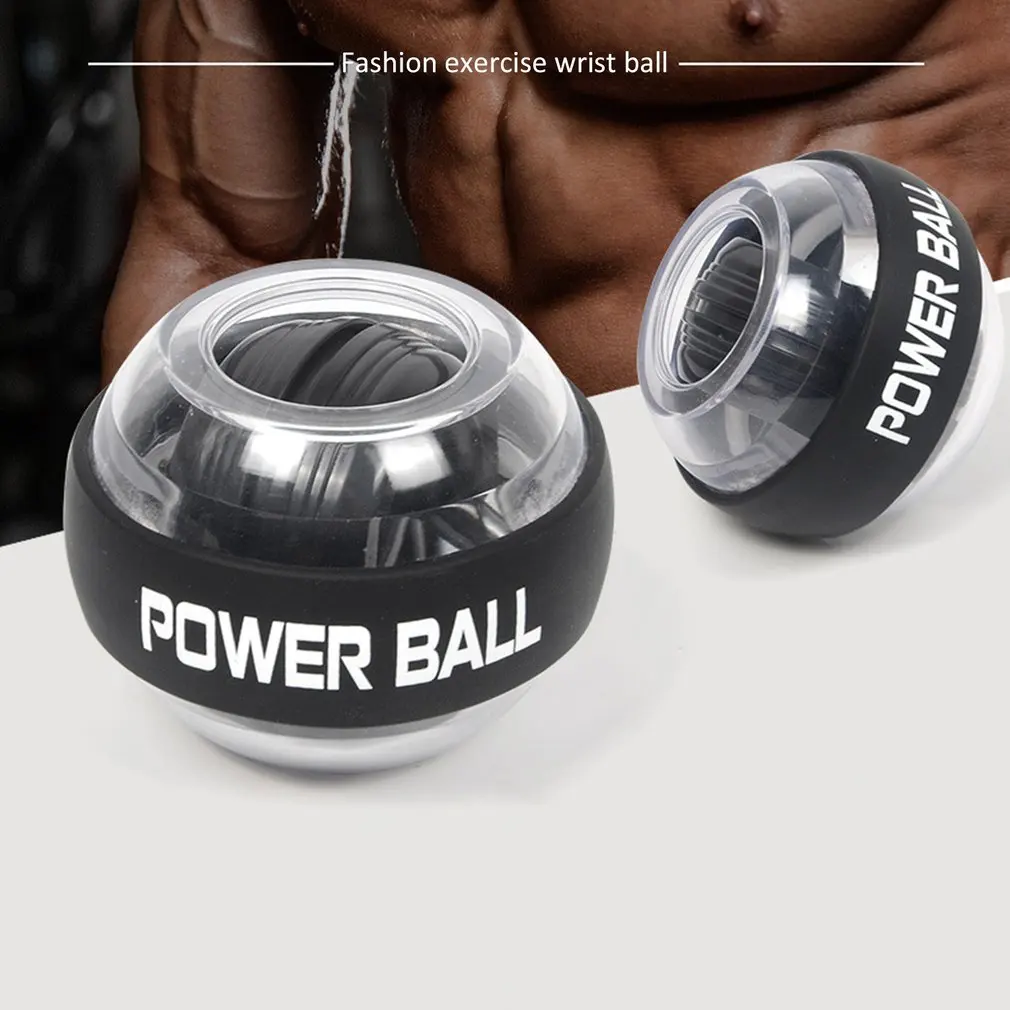 LED Wrist Ball Trainer Relax Toy scope Ball Muscle Power Ball Black Arm Exerciser Strengthener Fitness Equipments