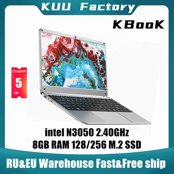 

KUU KBooK 14.1 inch Intel N3350 8GB DDR4 RAM 256GB SSD Notebook IPS Laptop Full Layout Keyboard additional Sata 2.5 port