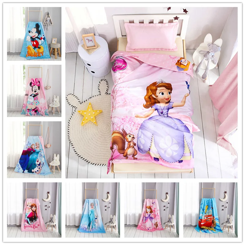 

Disney Princess Sofia Elsa thin comforter 3d Cartoon McQueen summer quilt cotton cover children bedroom decor soft blanket kid