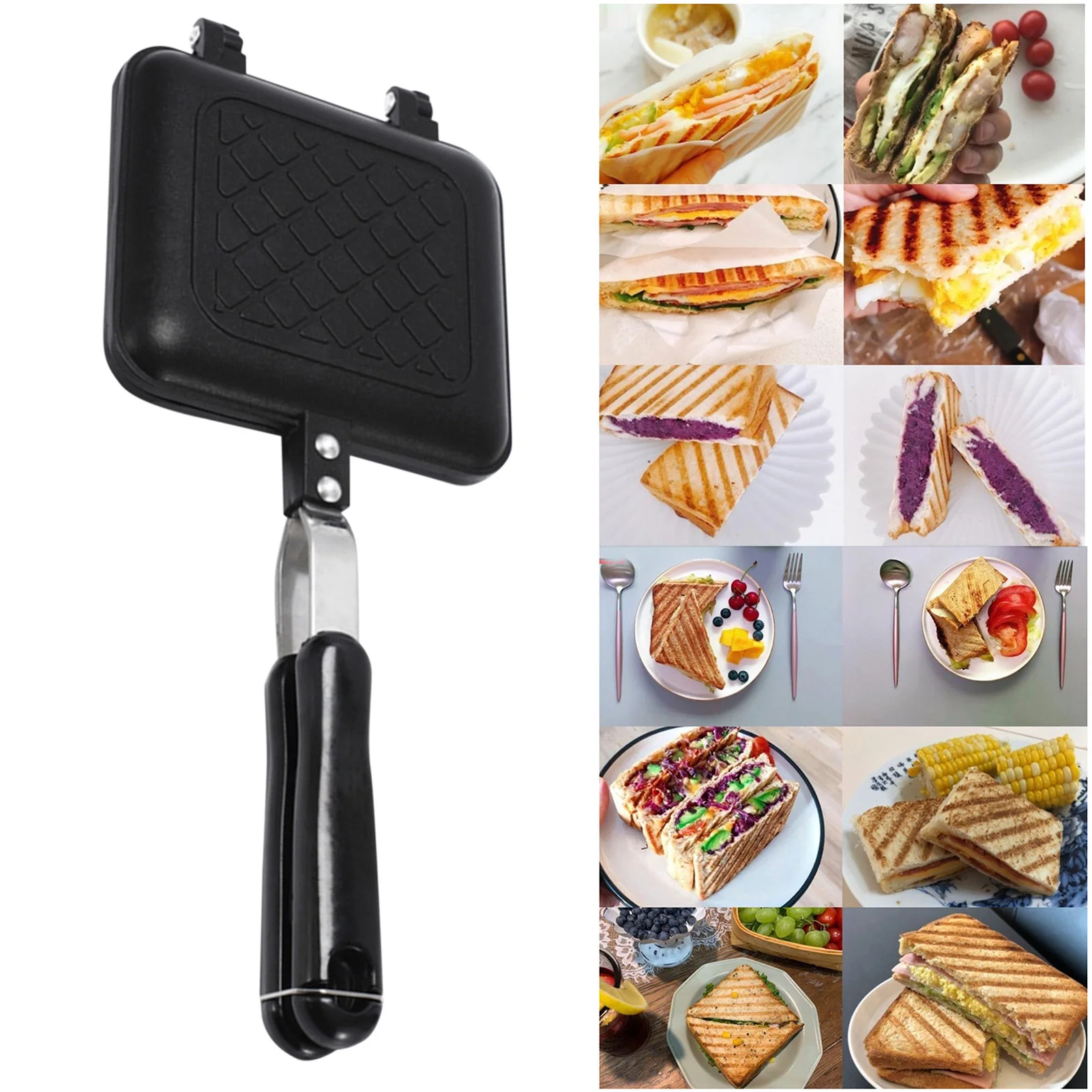 Twtopse Camping Gourmet Sandwich Maker Double Pie Japanese Camping Cast  Mountain Maker Campfire Outdoor Hiking Cooking Equipment - Outdoor Stove &  Accessories - AliExpress