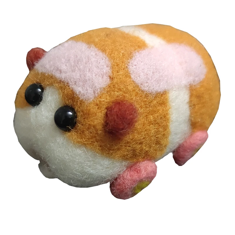 Finished Pui Pui Molcar Felt toy Creative Cute Animal Handmade Toy Doll Wool Felt toy DIY Wool Felting Kids gift